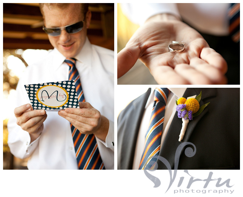 new braunfels wedding photographer groom reading note on wedding day