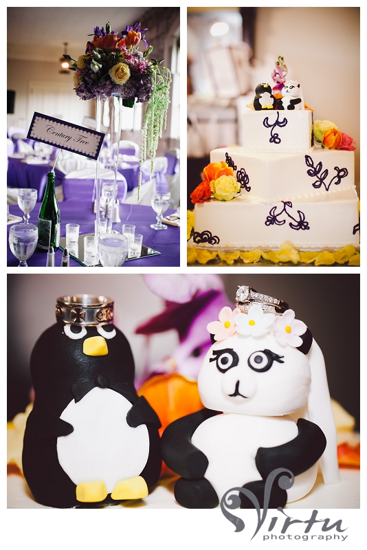Chateau Bellevue penguin cake toppers