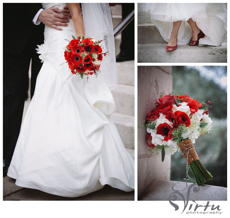 Stems by Abby Daigle red bridal shoes