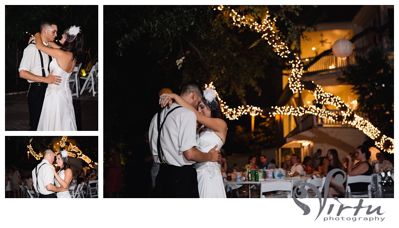 First Dance with twinkle lights